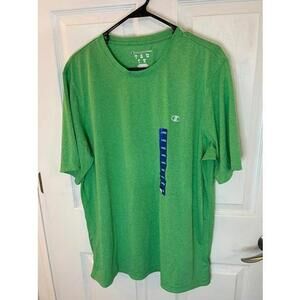 Champion Elite Men’s Green Workout Shirt Moisture Wicking Athletic Tee
